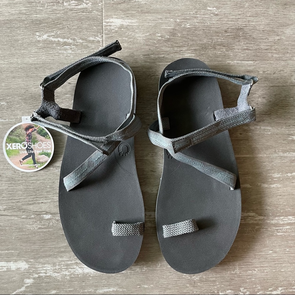 NWT Xero Shoes Veracruz Sandals - Slate grey with light teal blue W10